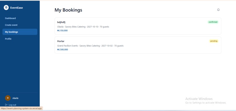 EventEase – Event Booking platform – screenshot 5