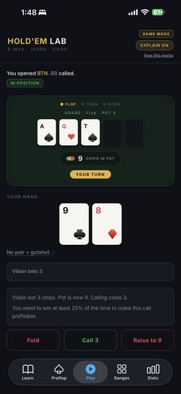 Poker Trainer – screenshot 1