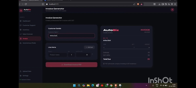AutoBiz – screenshot 1