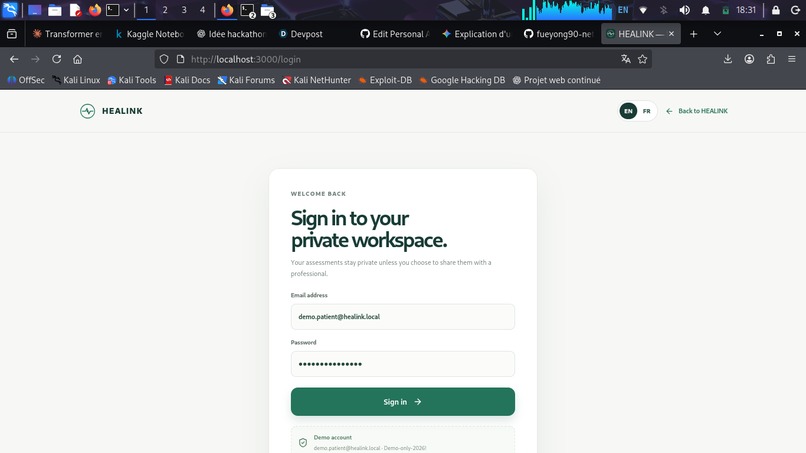 HEALINK – screenshot 2
