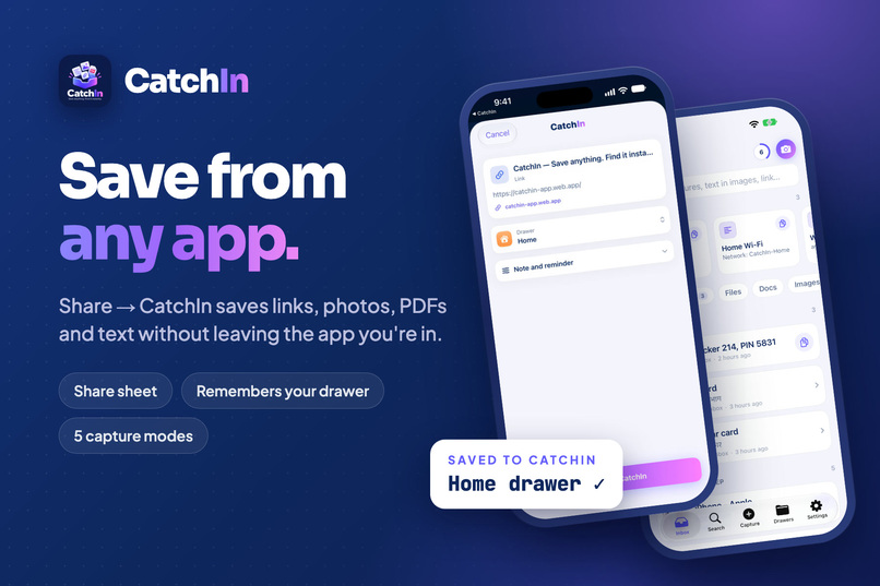 CatchIn: Save & Find Anything – screenshot 1