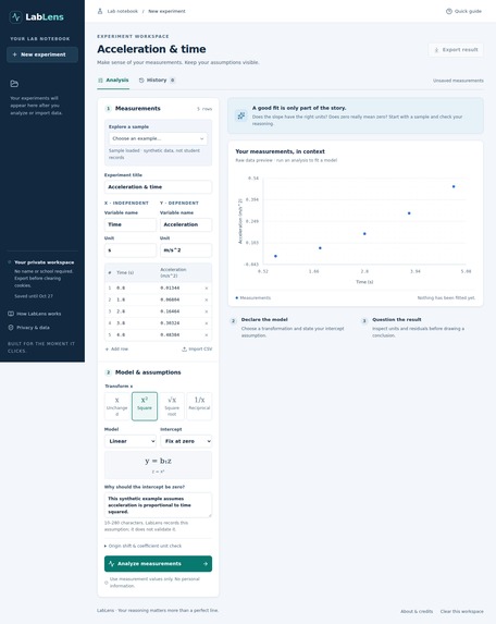 LabLens: Make Sense of Experiments – screenshot 1