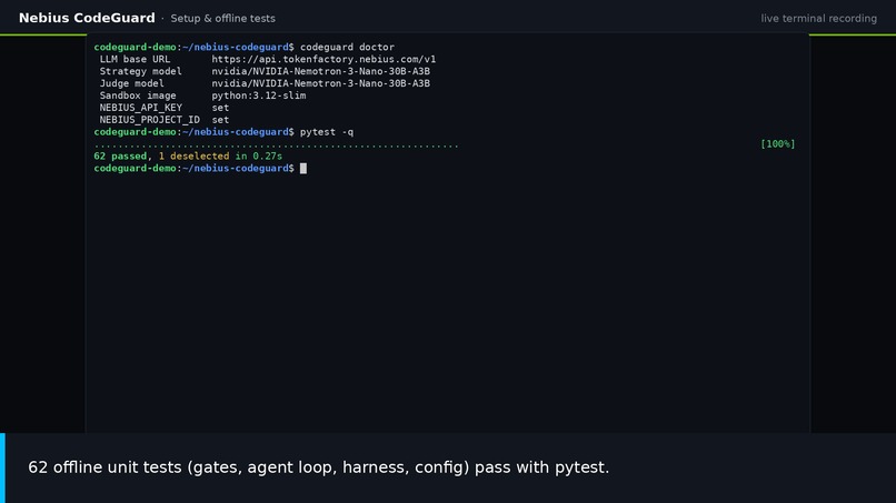 Nebius CodeGuard – screenshot 2