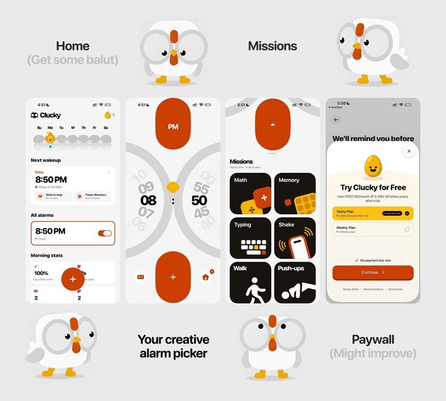 Clucky - Loud Alarm Clock – screenshot 1
