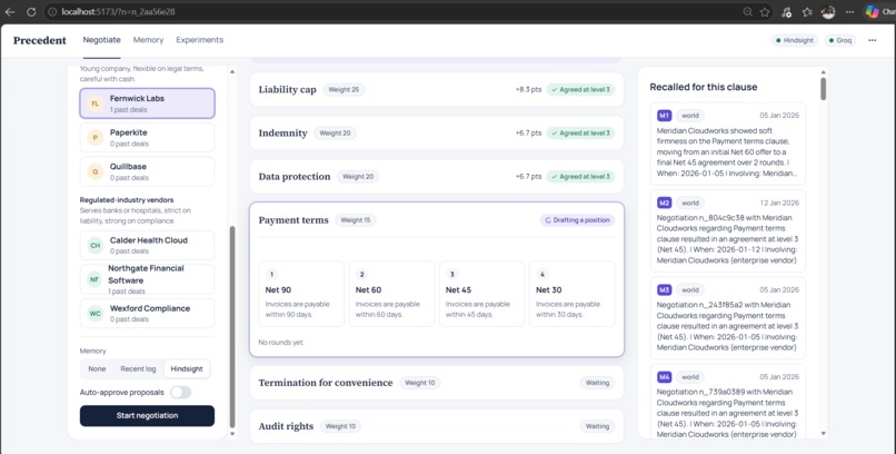 Precedent-A negotiation copilot – screenshot 1