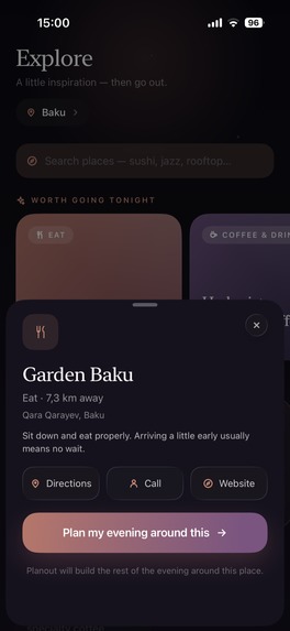 Planout: Evening Planner – screenshot 8