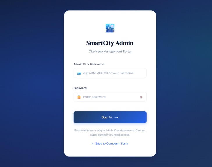 Smart City Complaint System – screenshot 6