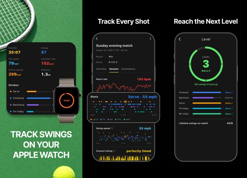 OverRally: Tennis Watch Stats – screenshot 1