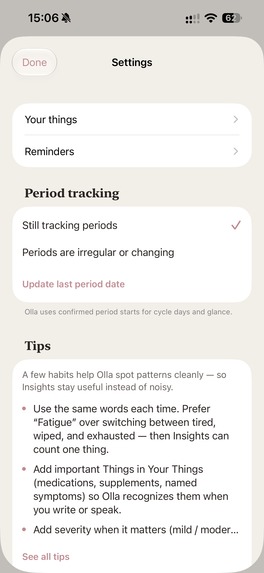 Olla Period Tracker  – screenshot 5