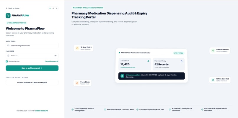 PharmaFlow – Pharmacy Safety & Traceability – screenshot 1