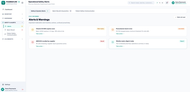 PharmaFlow – Pharmacy Safety & Traceability – screenshot 3