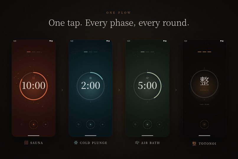 Totonoi Timer - Sauna & Contrast Therapy Routine – screenshot 2