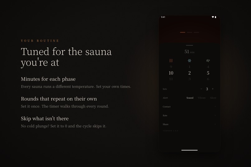 Totonoi Timer - Sauna & Contrast Therapy Routine – screenshot 4