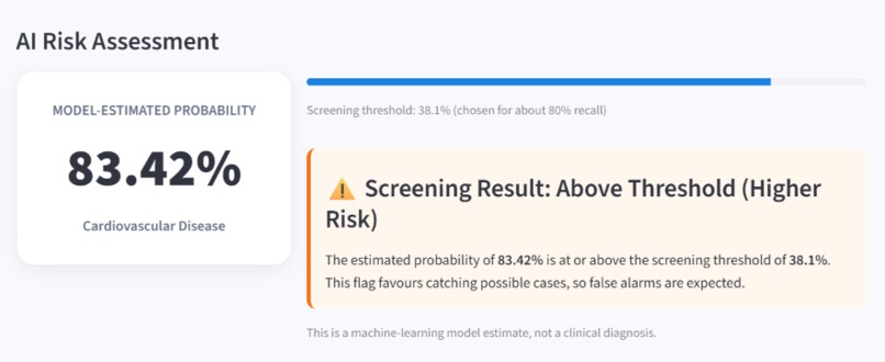 CardioRisk AI – screenshot 2