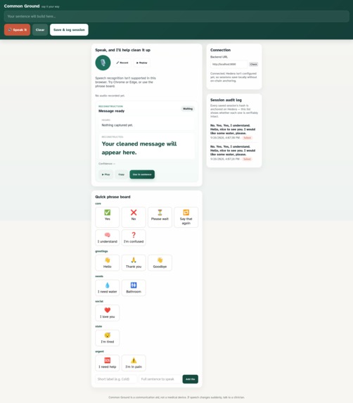 Common Ground — AI Communication Bridge – screenshot 2