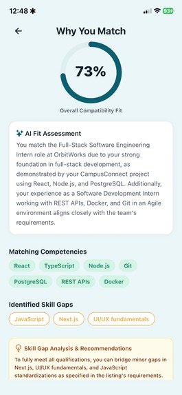 InternMatch AI – screenshot 2