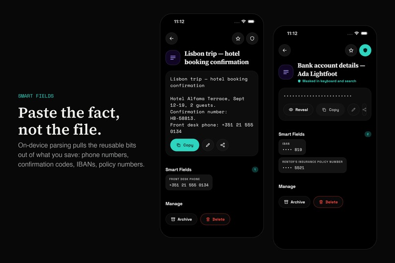 BackPocket: Pin and reuse info – screenshot 7