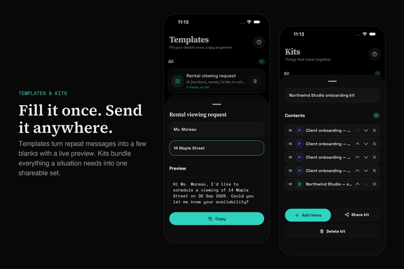 BackPocket: Pin and reuse info – screenshot 8