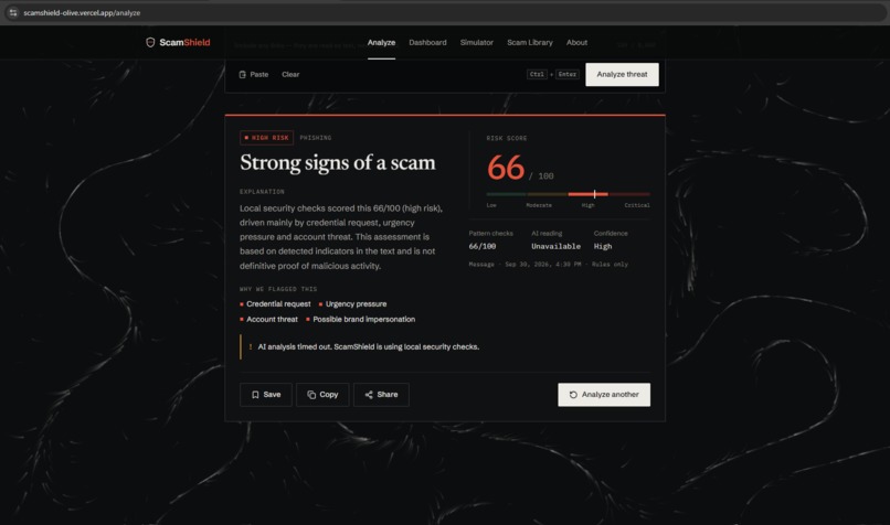 Scamshield – screenshot 2