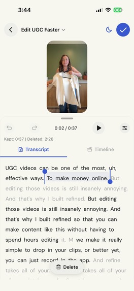 Refined | AI Video Editor – screenshot 1