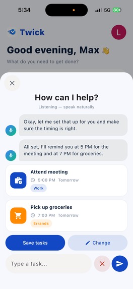 Twick: Smart Reminders – screenshot 4