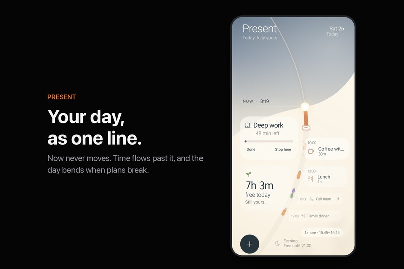 Present — a day that bends, and never scolds – screenshot 1