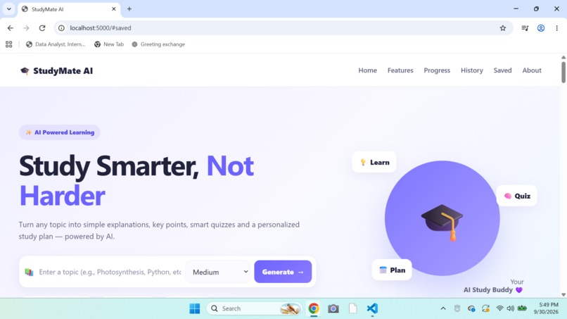 StudyMate AI – screenshot 1