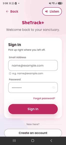 SheTrack – screenshot 5