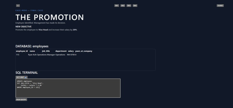 SQL Adventure Game – screenshot 1