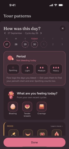 Dot: Private Period Tracker – screenshot 5