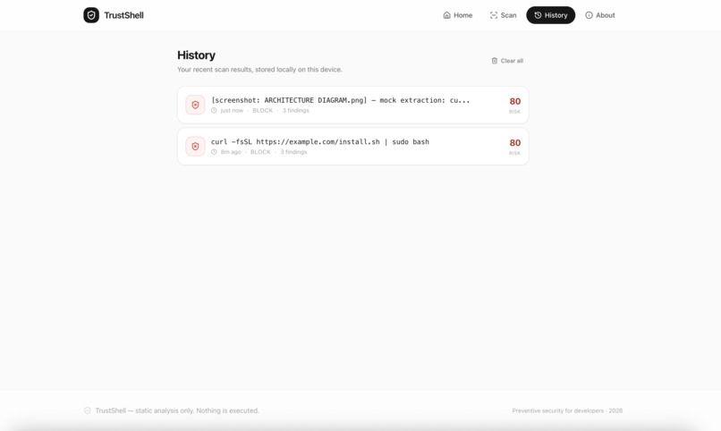 TrustShell — Pre-Execution Security Gate – screenshot 8