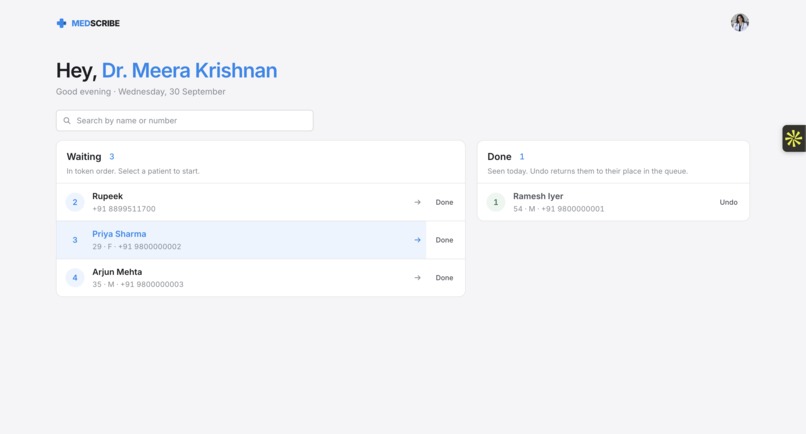 MedScribe – screenshot 1