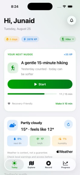 Outnudge: Hike, Bike & Run – screenshot 2