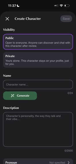 Wisteria: AI Chat for LGBTQ+ – screenshot 5