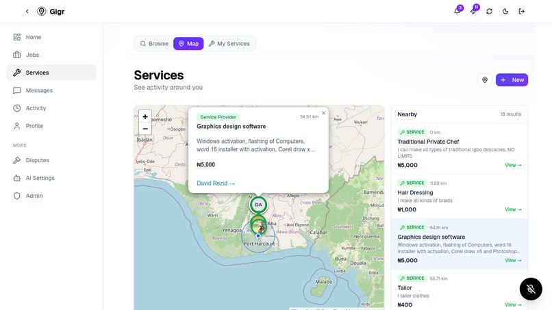Gigr – screenshot 1