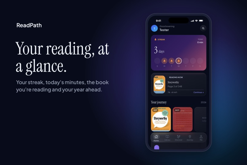 ReadPath: AI reading planner & book tracker – screenshot 1