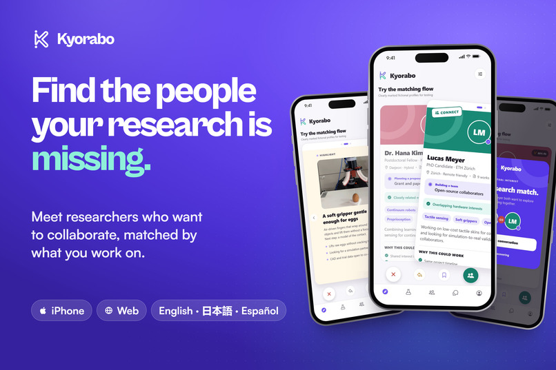 Kyorabo: Find Research Collaborators – screenshot 2