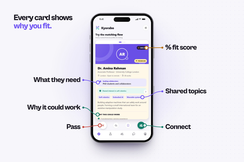 Kyorabo: Find Research Collaborators – screenshot 4