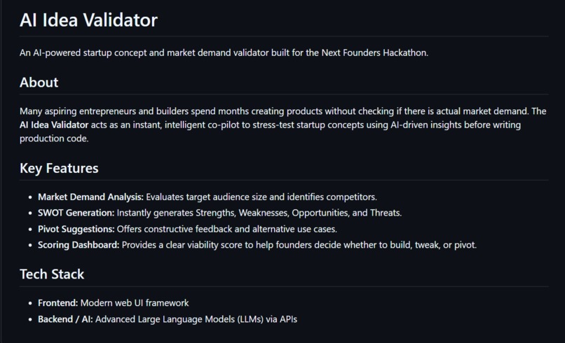AI Idea Validator – screenshot 1