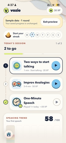 Vozie: Public Speaking Coach – screenshot 2