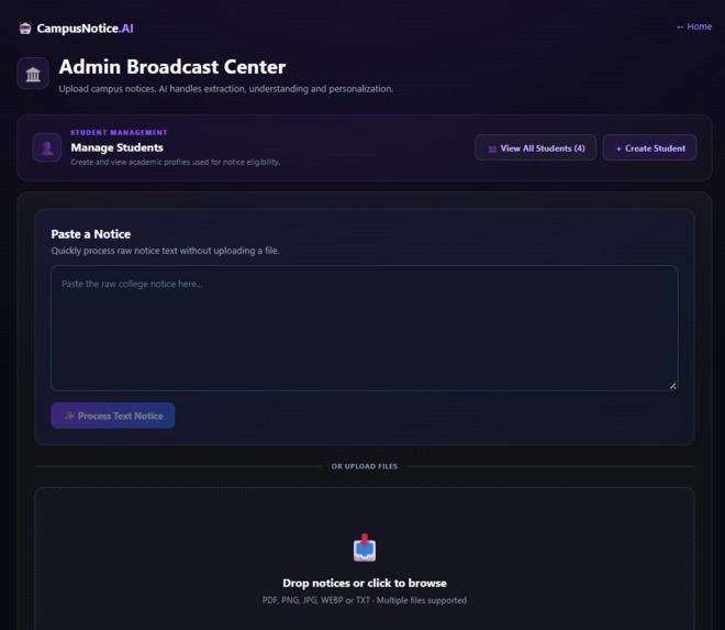 CampusNotice.AI – screenshot 1