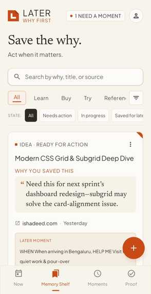 LATER – screenshot 1