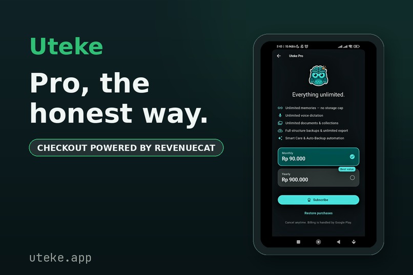 Uteke — Your Second Brain, 100% On-Device – screenshot 3