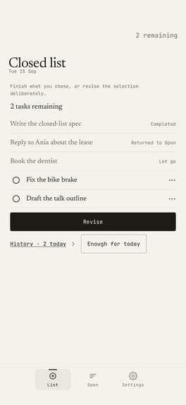 Closed List – screenshot 7