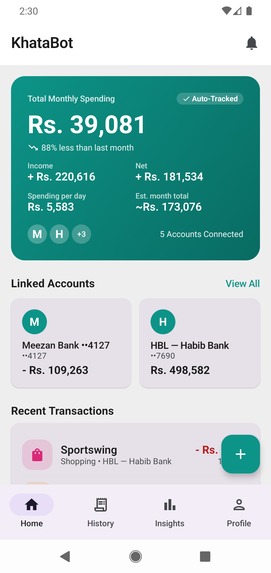 KhataBot: Auto Expense Tracker – screenshot 2