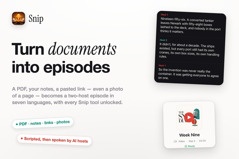 Snip: AI Podcast & Video Maker – screenshot 2