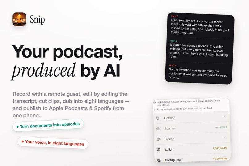 Snip: AI Podcast & Video Maker – screenshot 4