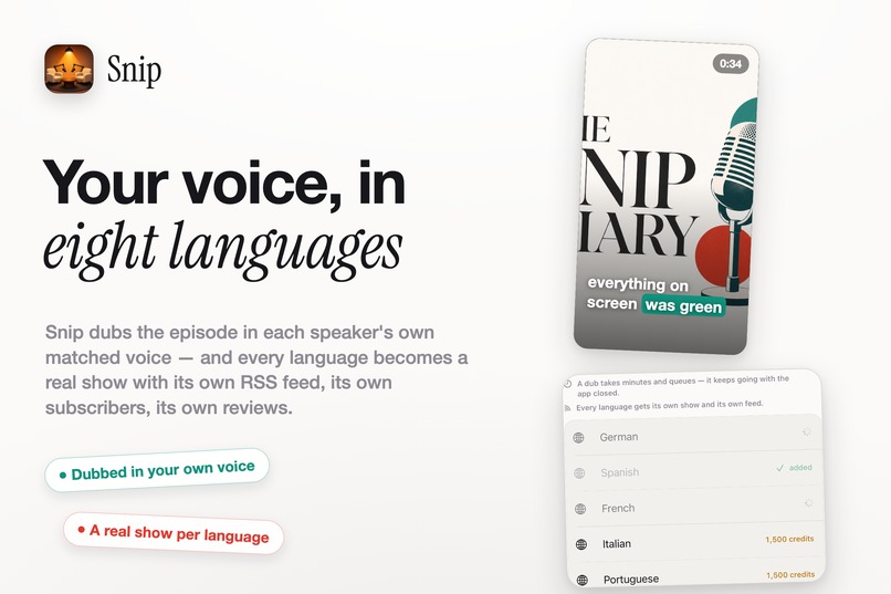 Snip: AI Podcast & Video Maker – screenshot 3
