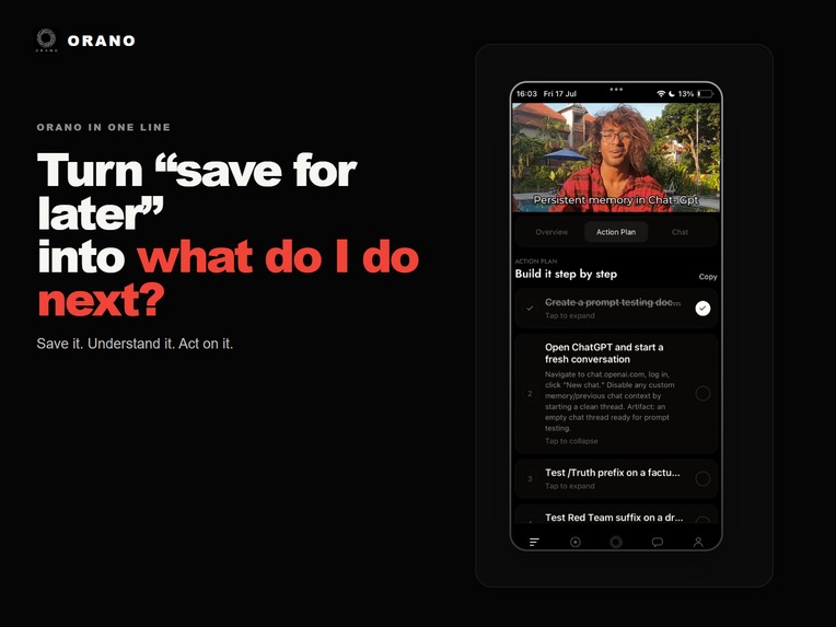 ORANO — Turn Saved Videos Into Action – screenshot 3