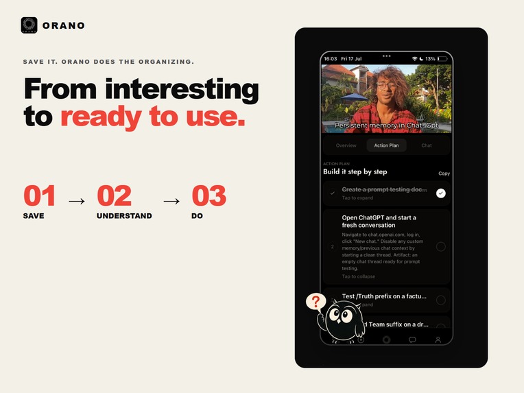 ORANO — Turn Saved Videos Into Action – screenshot 5